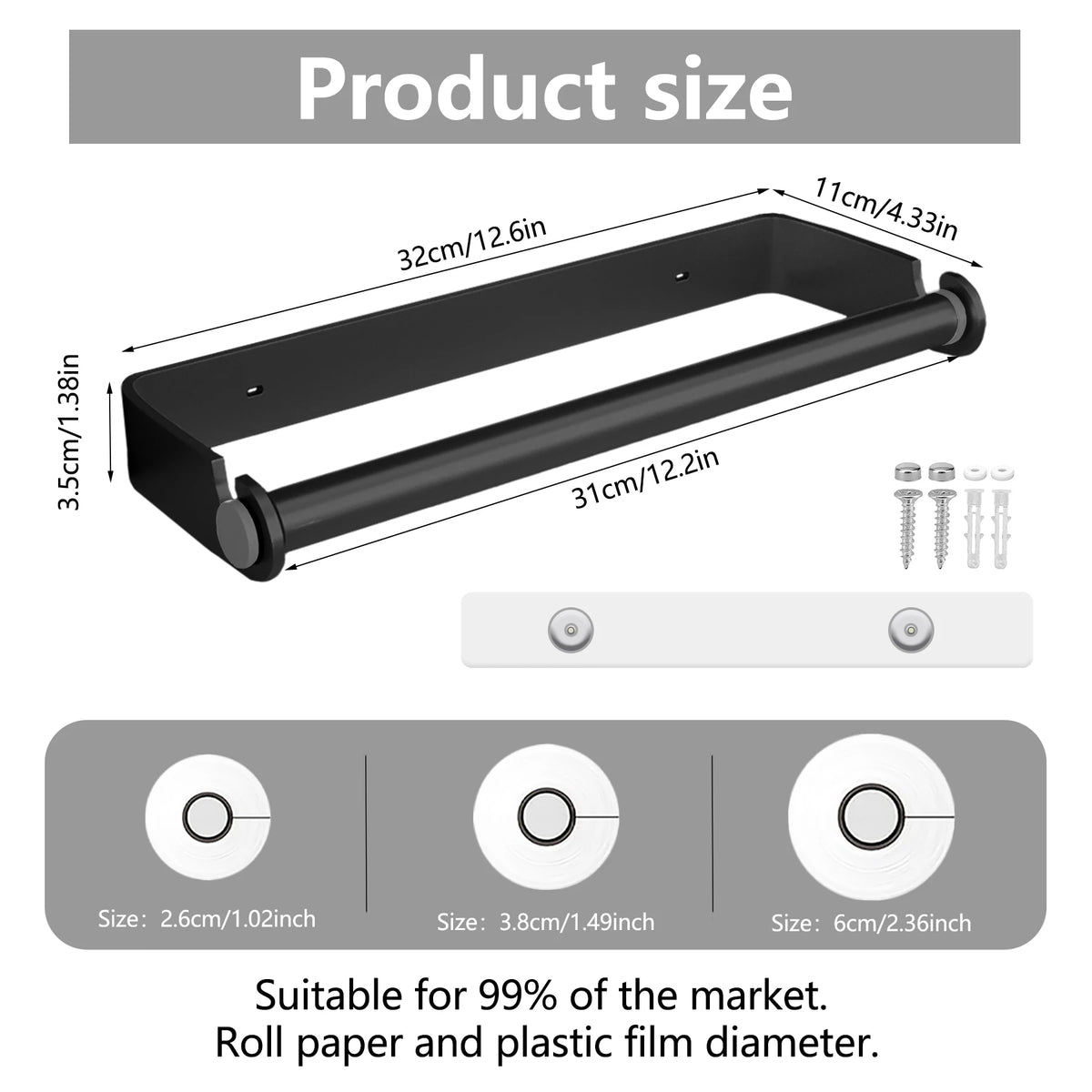 Stylish Stainless Steel Kitchen Paper and Plastic Wrap Holder - Essential Kitchen Accessory for Organized Cooking
