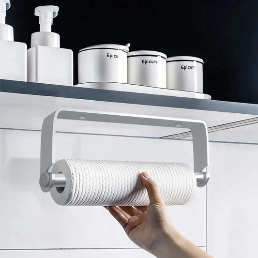 Stylish Stainless Steel Kitchen Paper and Plastic Wrap Holder - Essential Kitchen Accessory for Organized Cooking
